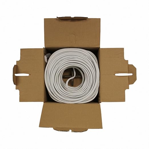 NavePoint 250ft in Wall Audio Speaker Cable Wire CL2 16/2 AWG Gauge 2 Conductor Bulk White