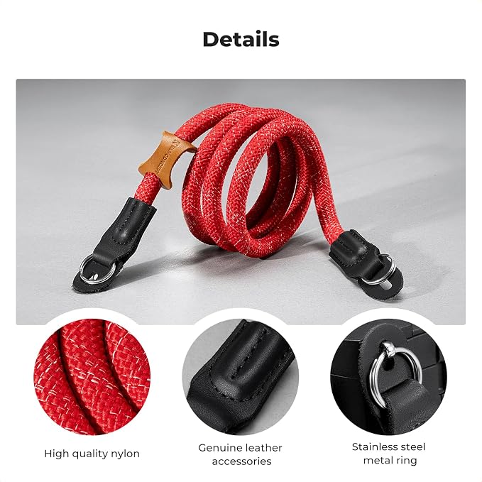 K&F CONCEPT Camera Neck Strap, 100cm Nylon Rope Camera Shoulder Strap - Image 5