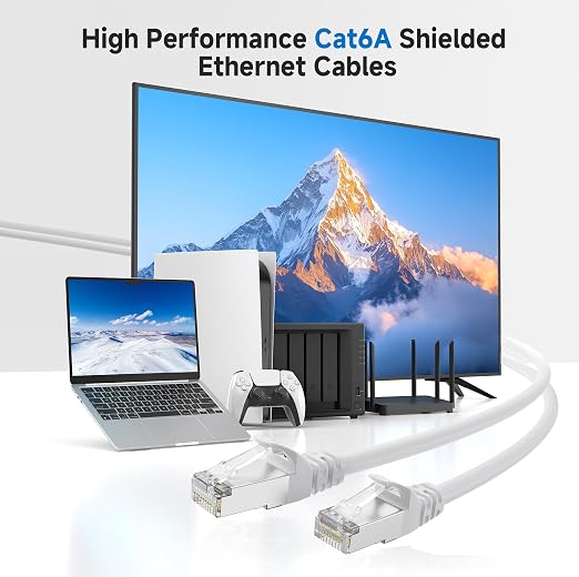 Cable Matters 10Gbps Snagless Long Shielded Cat 6A Ethernet Cable - 150ft - Image 2