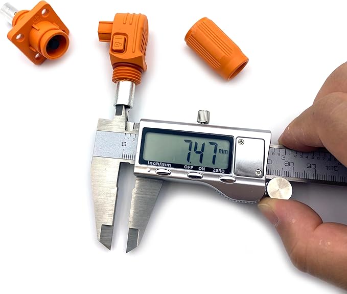 1 Set Battery Energy Storage Connector, 70A High Current Connectors Quick Plug Terminal Orange Right Angle Plug and Socket IP67 Waterproof Power Adapter Crimping 10mm² Wiring (1000V)