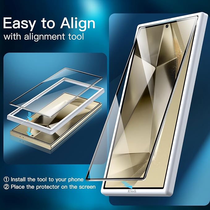 JETech Screen Protector for Samsung Galaxy S24 Ultra 5G 6.8-Inch - Image 4