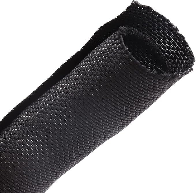 Sonoreboom Braided Wire Loom Mesh Woven Self-Wrapping Split Sleeving for Automotive Wires/Audio Video Cable/Multi-Cable Strings (1/2" - 16 Feet)