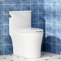 One-Piece Toilet for Bathroom, Comfort Height 16", Elongated with Under-Locking Lid, Soft Close Seat, Dual Flush, Powerful Flush