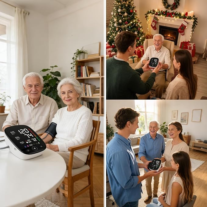Upper Arm Electronic Blood Pressure Monitor,Blood Pressure Machine, with Cuff and Charging Wire,LED Display,FC-BP 103