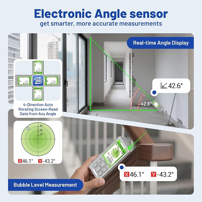 Huepar Pro Laser Measuring Tool, 330Ft Outdoor Laser Measure - Image 5