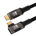 right angle USB-C Cable 3.3FT Compatible With Thunderbolt 5/4,Type C 240W Fast Charging,USB C 16K@60Hz/8K@120Hz HD Video Output for Display,USB 5/4 90 degree Cable 80Gbps Data Transfer for SSD/Dock.