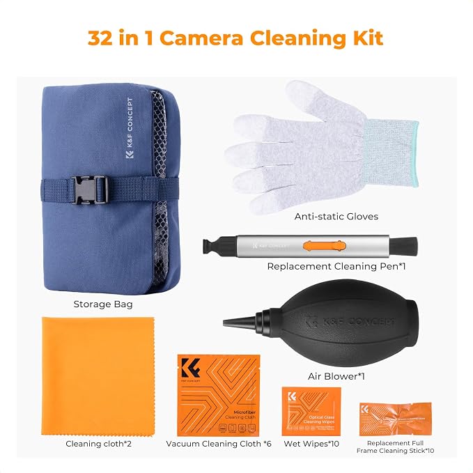 K&F CONCEPT 32-in-1 Camera Lens Cleaning Kit - Image 2