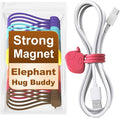 SOLIDATOR Charming Elephant Magnetic Cable Ties – 24 Pack, Reusable Silicone Cord Organizers for Home & Office, Strong Magnetic Hold, Assorted Colors, Perfect for Cable Organization & Decorative Gift