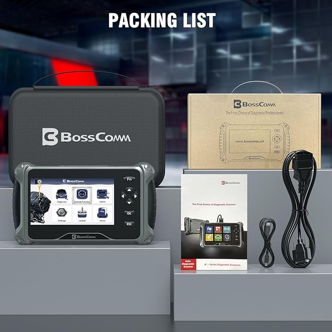 2026 BOSSCOMM IF740 OBD2 Scanner, 4 Systems ABS/SRS/Transmission/Check Engine Code Reader Scan Tool with Oil＆Throttle Resets, Car Scanner Diagnostic Tool for All Cars, Lifetime Free Update