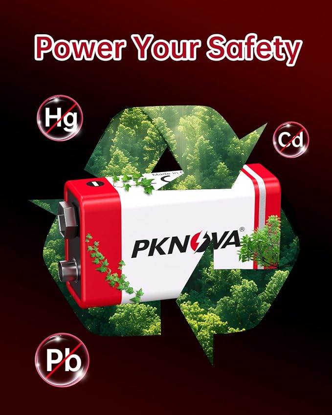 PKNOVA 9V Batteries Carbon 9 Volt Battery - Image 6