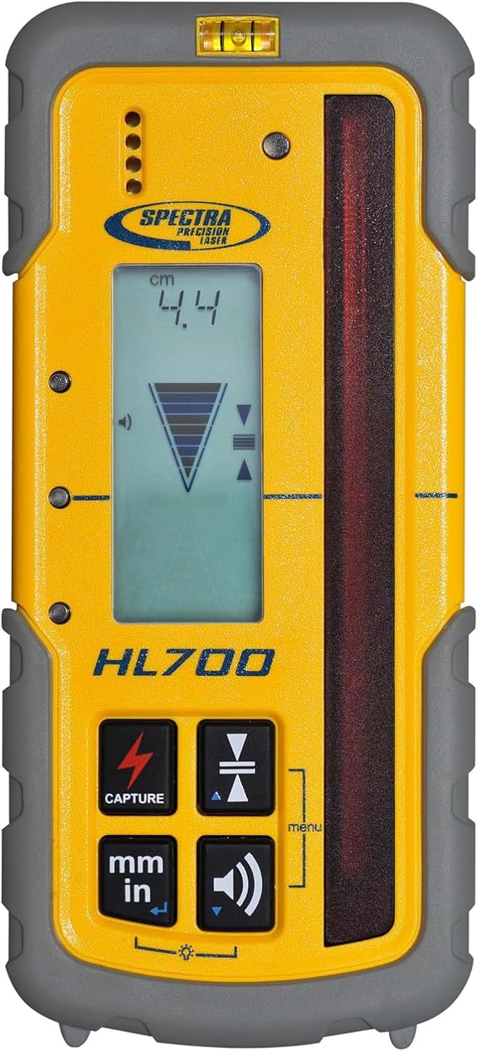Spectra Precision HL700 Laserometer with Rod Clamp for Rotary Laser Levels, Digital Readout Receiver for Construction Grade Checking, Elevation Control and Survey Layout Applications