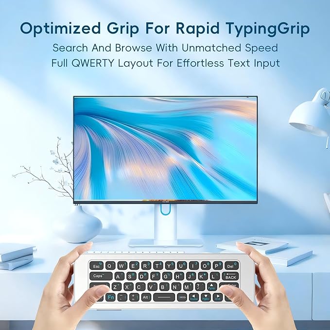iPazzPort Bluetooth Air Mouse Remote Keyboard, 2.4G Wireless Keyboard Combo Plug & Play Handheld Remote Control for Android TV Box, PC, HTPC, Smart TV, Projector