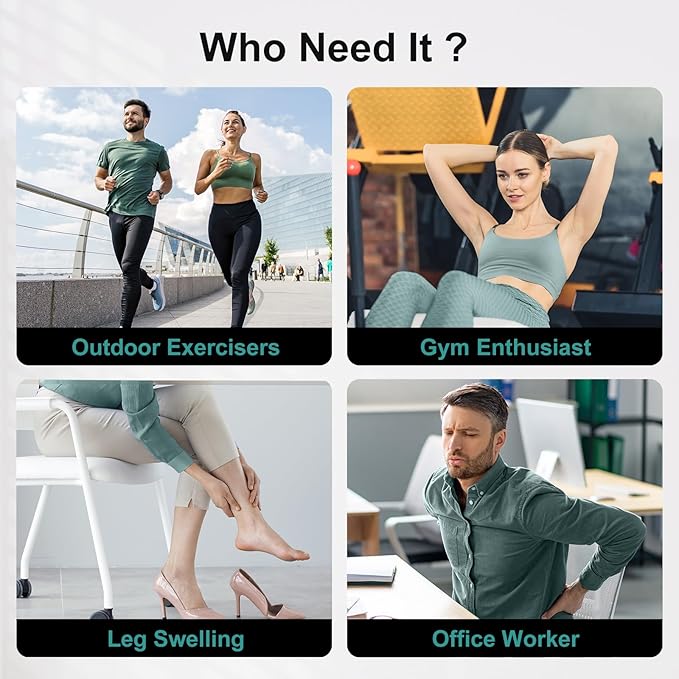 Nekteck Cordless Leg Compression Massager, FSA Eligible Massage Tools for Circulation and Pain Relief, Rechargeable Portable Full Leg Boots, Gifts for Mom Dad Men Women, HSA Eligible, Single Unit