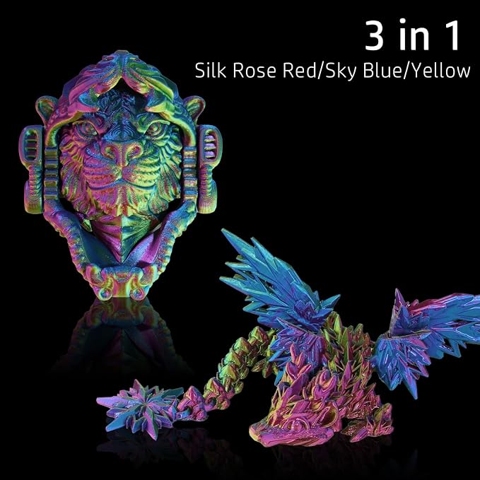 LOVOON PLA 3D Printing Filament 1.75MM Tricolor Change by Angle Filament PLA - Image 2