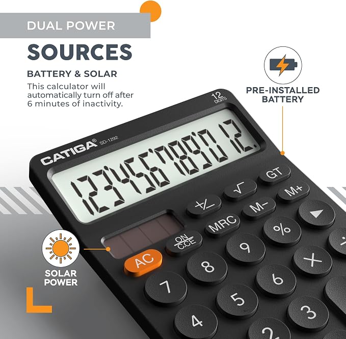 CATIGA 12 Digit Desktop Calculator - Image 4