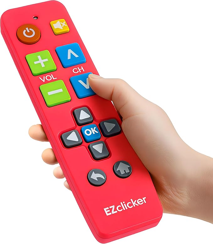 Samsung Replacement TV Remote Compatible with Samsung TV's ONLY (Pink) Big Button TV Remote Control, Simplified and Easy to Use (2xAAA Batteries not Included)