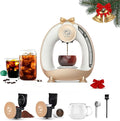 Single Serve Coffee Maker,Fast Brew in 2 minutes,Stylish＆Compact Design,MINI Q 2 IN 1 Coffee Machines for K*cup Capsules & Ground Coffee, Champagne Coffee maker