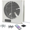 Thiadrs Room to Room Fan 8" Air Vent Fan, 10-Speed Quiet Airflow Through-the-Wall Fans, 380CFM, EC Motor In-Wall with Temperature and Timer Setting for for Laundry, Kitchen and Workshop