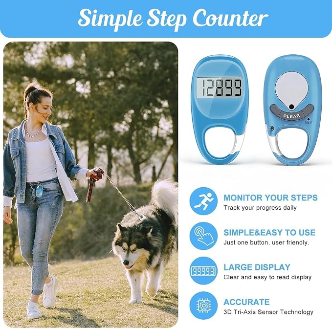 Simple Pedometer for Walking, Accurate Step Tracker - Image 2
