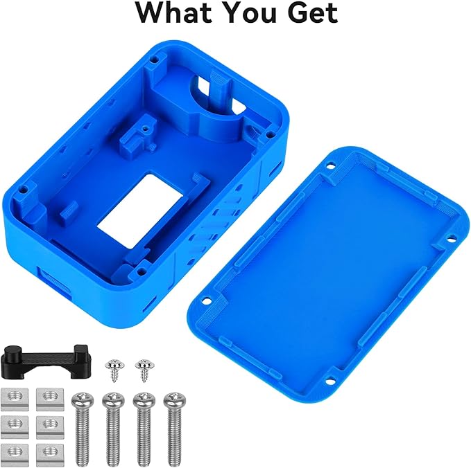 Meshnology Case for LoRa ESP32 V3 Module Board Device Set - Development Board Antenna 3000mAh Battery All-in Enclosure OLED Screen Protection Shell with Type C Interface (N35 Version, Blue)