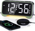 Loud Alarm Clock for Heavy Sleepers Adults/Kids, Dual Vibrating Alarm Clock Bed Shaker for Hearing Impaired/Deaf, 7.5’’ Large Display with Dimmer, Weekday/Weekend Mode, Nightlight, USB Port, Snooze