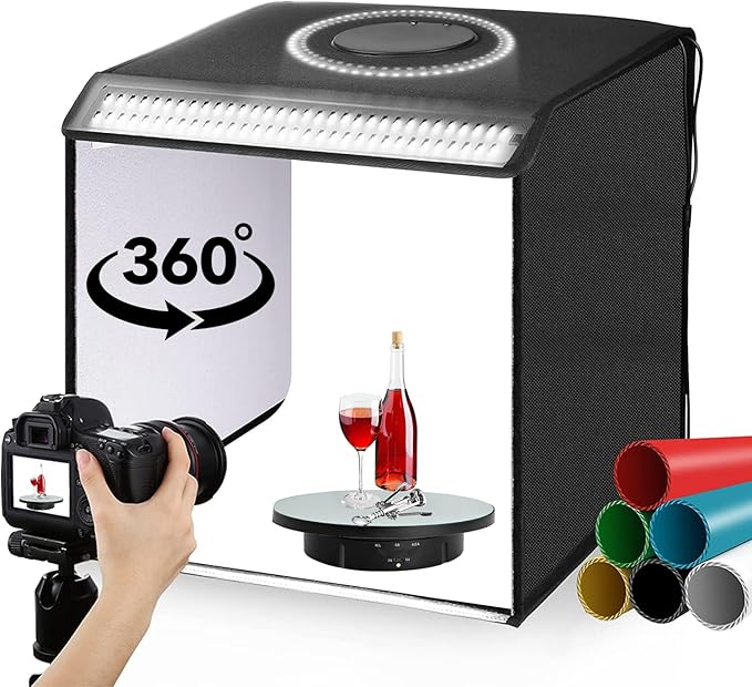 JAYEGT 3 in 1 Motorized Rotating Display Stand with 5.74/7.08/8.66 inch Replacement Mirror Cover， 22lbs Load , 360 Degree Electronic Turntable for Photography Products Shows, Jewelry (Mirror/3 in1 / Black/ NO Remote controller)