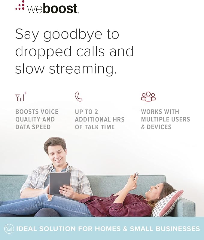 weBoost Home Complete | Powerful Multi-Carrier Cell Phone Signal Booster for 5G & 4G LTE | Simultaneous support for all U.S. Carriers - Verizon, AT&T, T-Mobile & more (model# 470145), DIY