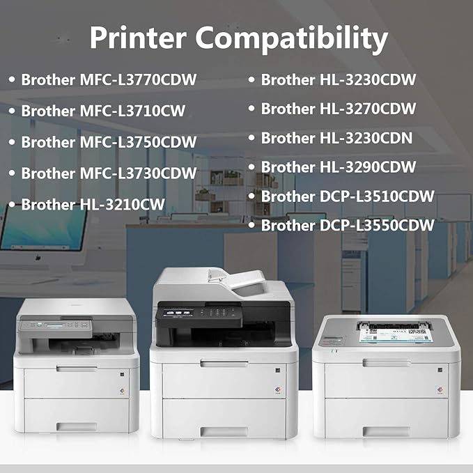 2 Black TN223 / TN223BK Toner Cartridge Replacement for Brother MFC-L3770CDW L3710CW L3750CDW L3730CDW HL-3210CW 3230CDW 3270CDW 3290CDW DCP-L3510CDW L3550CDW Printer,Sold by TopInk