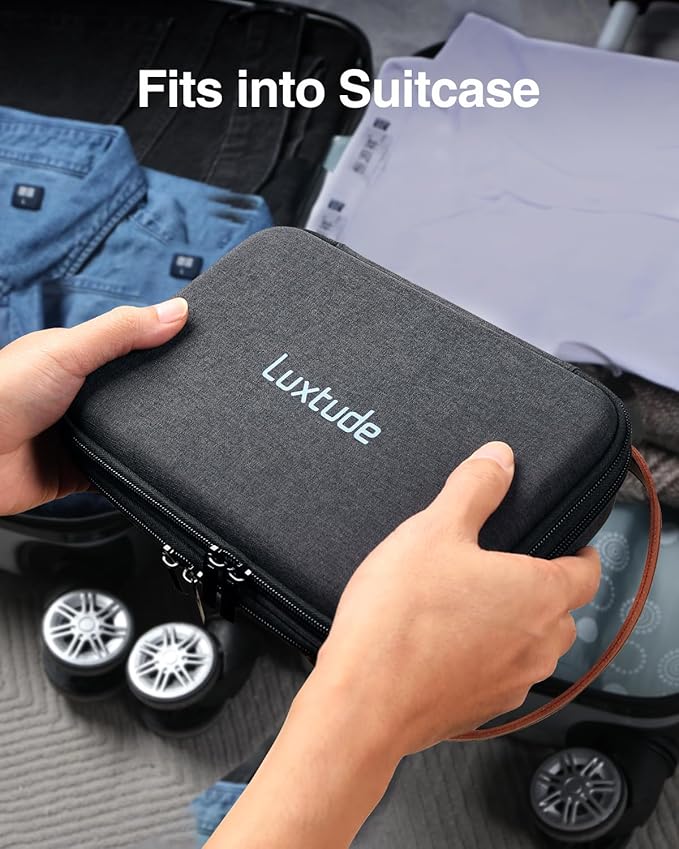 Luxtude Electronics Organizer Travel Case, Portable Tech Organizer for Working/Travelling, Sturdy Hard Cases for Electronics/Charger/Mouse/Hard Drive, Case Only