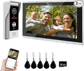 Wired Smart Video Apartments Intercom System,10 Inch Monitors with 1080P Doorbell Camera,3-in-1 Unlocking,TUYA WiFi Door Phone Kits, Ideal for Villas & Homes (1 doorbell + 1 Monitor)