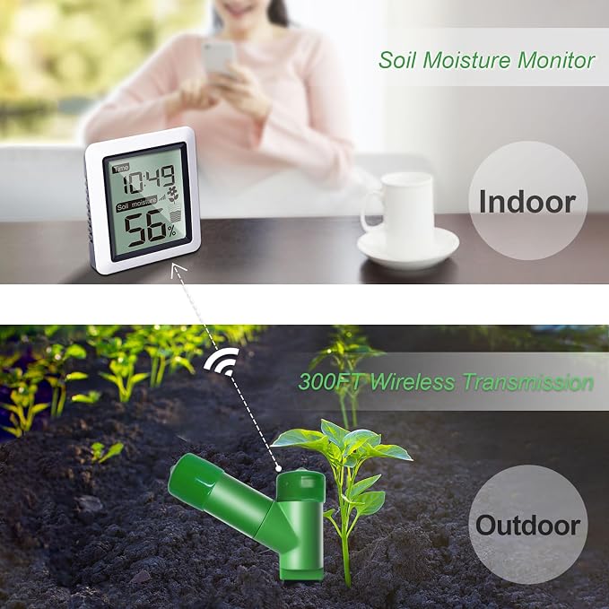 ECOWITT WH0291 Soil Moisture Tester Plant Soil Moisture Sensor Meter - Image 3