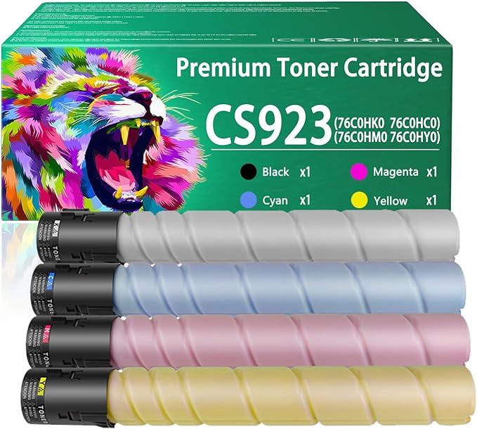 ERNZAT CS923 Toner Cartridge Compatible for Lexmark CS923 76C0HK0 76C0HC0 76C0HM0 76C0HY0 Toner Cartridges Work for Lexmark CS923 CX921 CX922 CX923 CX924 Printers