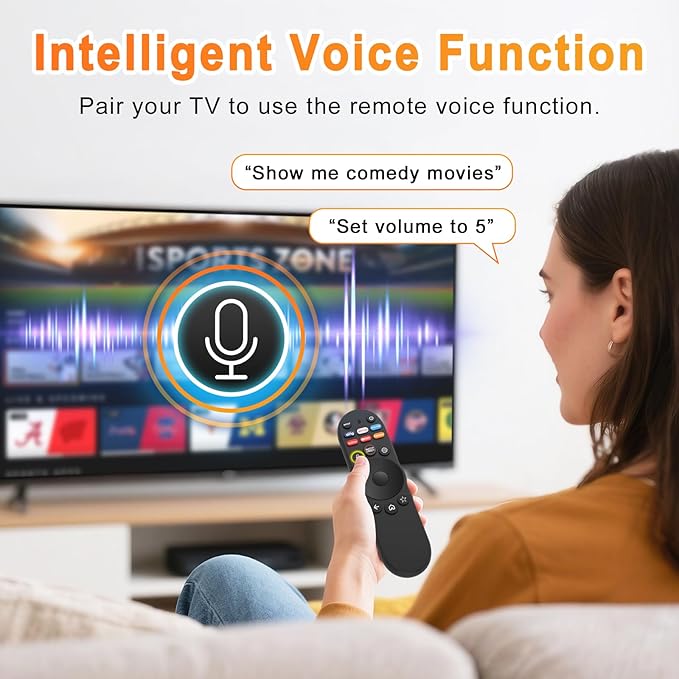 Voice Remote Control for Vizio Smart TV Remote, XRT270 Bluetooth Voice Remote Control for VIZIO SmartCast D/P/M/V-Series 4K QLED Quantum Pro Smart TVs VQP65C-84 VQP75C-84 M65Q6-L4 V4K43M-0804