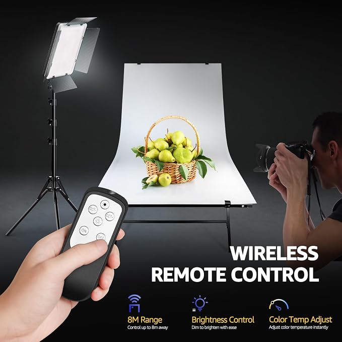 NiceVeedi 36W Photography Lighting, Bi-Color Studio Light, CRI 95+, Dimmable AC - Image 6