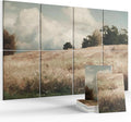 Wall Art Acoustic Panels,35''X24''Sound Absorbing Panels-8-Pack with 50 Adhesive Tabs, Decorative Sound Absorbing Panels for Living Room and Recording Studio, Offices-Grain field, landscape study