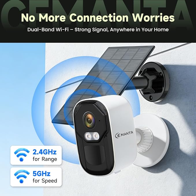 2K Security Camera Wireless Outdoor, Solar Powered WiFi Cameras - Image 3