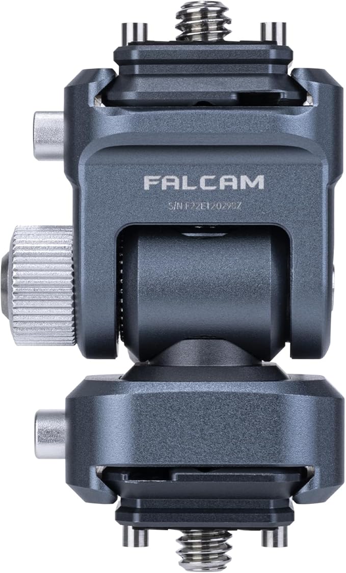 FALCAM Field Monitor Mount Holder Kit, Monitor Holder with 2-Pieces F22 Quick Release Plate, 360-Degree Swivel and 180-Degree Tilt Adjustable for 5" and 7" Monitor-2543