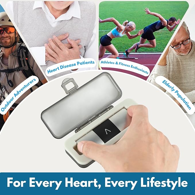 ClaspVital Hard Shell Case Only for KardiaMobile 6L & 6L MAX Heart EKG Monitor, Waterproof & Scratch-Resistant Kardia Mobile 6L Case, Easy to Carry