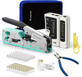 VCELINK RJ45 Crimp Tool Kit for CAT7/6A/6/5E/5, Upgraded Network Tool Set by VCELINK