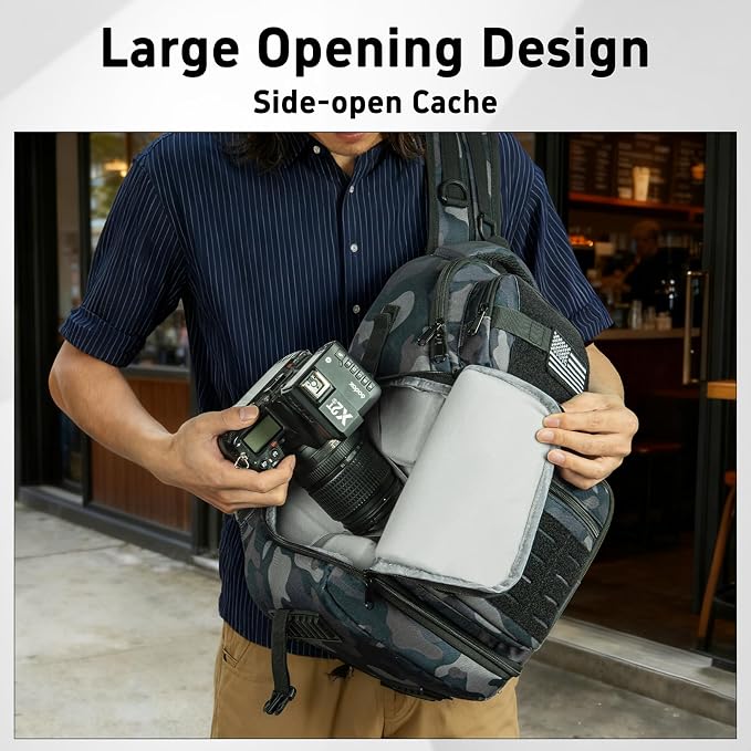 TORIBIO Camera Sling Bag, DSLR/SLR/Mirrorless Camera Bag - Image 2