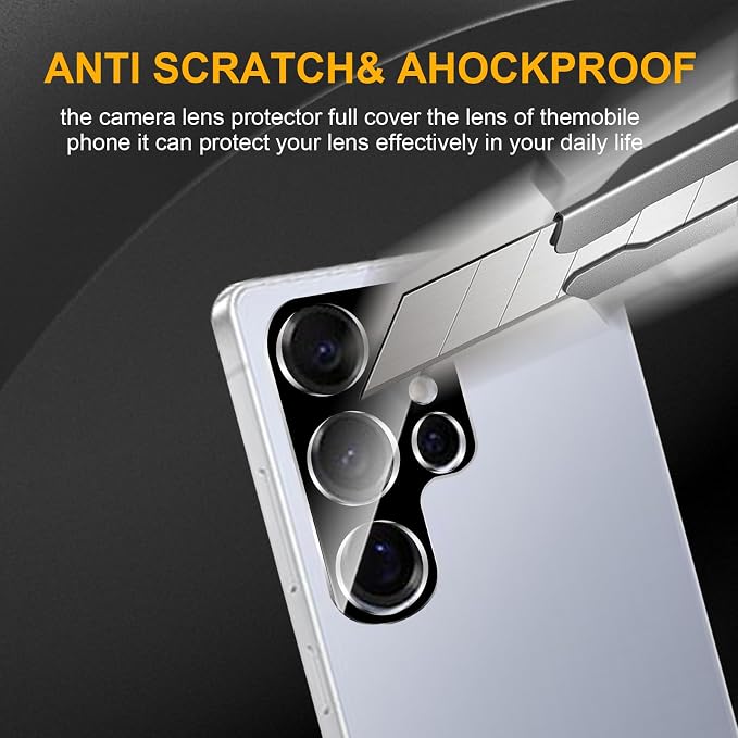 3 Pack Camera Lens Protector for Samsung Galaxy S25 Ultra, Tempered Glass - Image 4