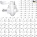 Tuanse 100 Sets Plug in Night Light Module Night Light Base with Shade Mounting Clip Plastic Lights Rotating Base for Making Your Own Decorative (White)
