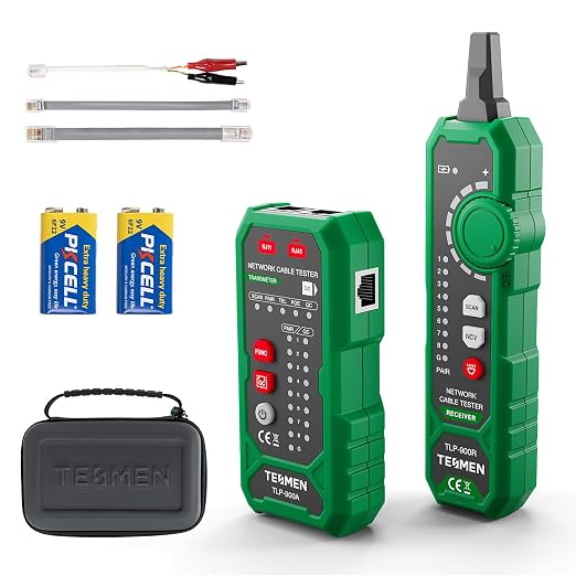 TESMEN TLP-900AR Network Cable Tester, RJ11 RJ45, by TESMEN
