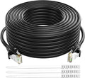 Adoreen Cat 6 Ethernet Cable 35 Ft-Black, Outdoor & Indoor Snagless Long Round by Adoreen