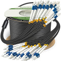 50 Meters 12 Core Industrial TPU LC to LC Outdoor Armored Fiber Optic Cable by YUTIANHOME