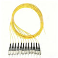 Elfcam® - Fiber Optic Pigtail 12 Fibers Singlemode Simplex ST/UPC 9/125um OS2 by Fibersolutionspecialist