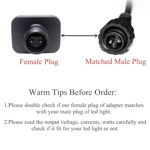 4.5V LED Controller LED Transformer Class 2 Power Supply, IP44 Waterproof Low Voltage Transformer US Plug for Christmas Light, String Light (4.5V 0.6A 2Packs)