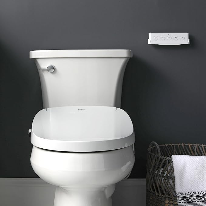 Bio Bidet DLS Premium Heated Bidet Seat, Warm Water & Air Dryer, Auto Open and Slow Close Lid, Elongated