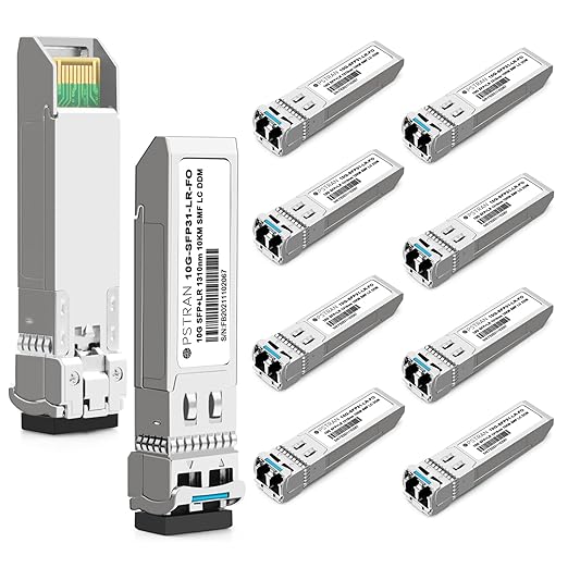 OPSTRAN 10GBASE-LR SFP+ Optical Transceiver Module, 1310nm, 10km, DDM, Duplex LC SMF, 10 Pack, Grey, Solid