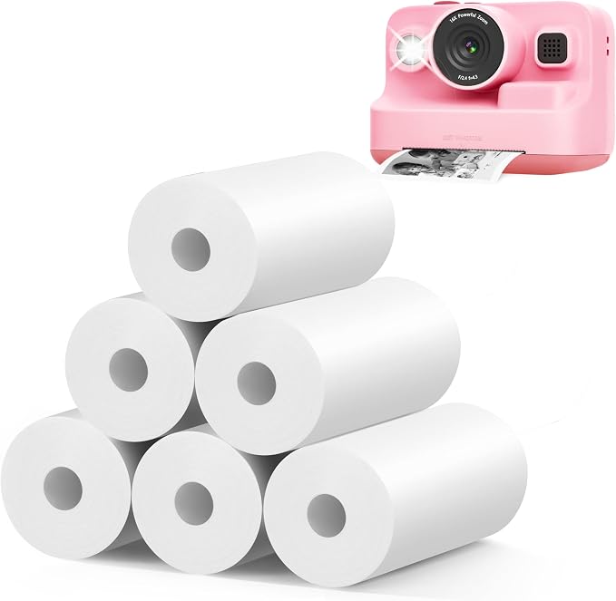 MIARALA 6 Rolls Instant Camera Refill Print Paper, HD Print Camera Paper Refill by MIARALA